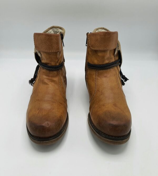 Botine dama  Rieker 40  imitatie de piele , maro (imblanite) - imagine 2