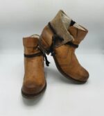 Botine dama  Rieker 40  imitatie de piele , maro (imblanite)
