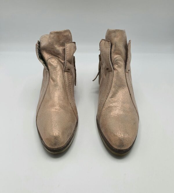 Botine  dama Mjus 39 imitatie de piele , crem - imagine 2