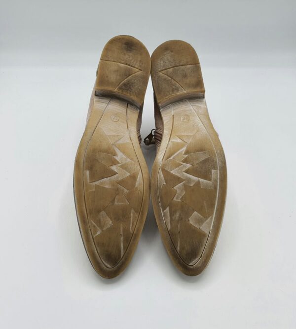 Botine  dama Mjus 39 imitatie de piele , crem - imagine 4