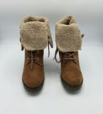 Botine dama Graceland 39 material textil , maro - imagine 2