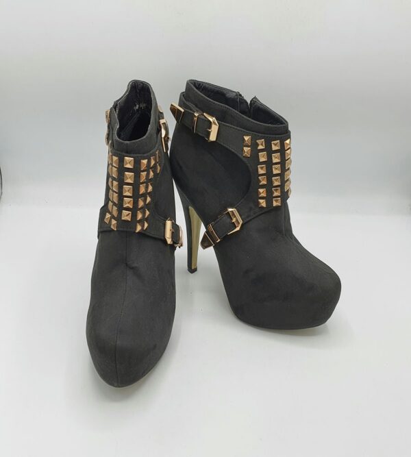 Botine  dama 40 material textil , negru - imagine 1