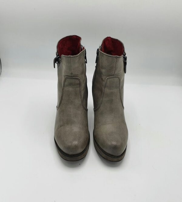 Botine dama S'Oliver 36 imitatie de piele , gri - imagine 2