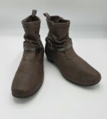 Botine  dama Revens 36 imitatie de piele , maro