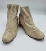 Botine dama 38 piele , crem