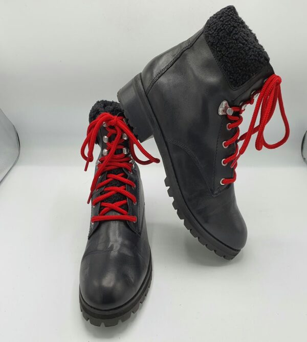 Ghete  dama Aldo 42 piele , negru - imagine 1