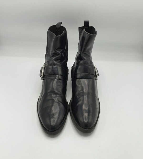 Botine  dama Zara 39 imitatie de piele , negru - imagine 2