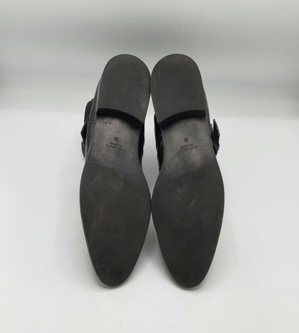 Botine  dama Zara 39 imitatie de piele , negru - imagine 3