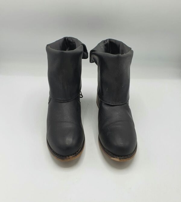 Botine dama Queen Tina 36 imitatie de piele , negru (imblanite) - imagine 2