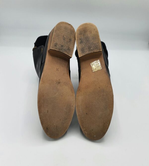 Botine dama Queen Tina 36 imitatie de piele , negru (imblanite) - imagine 3
