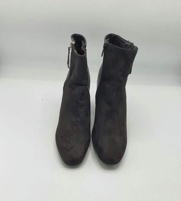 Botine  dama New Look 39 imitatie de piele , material textil , negru - imagine 2