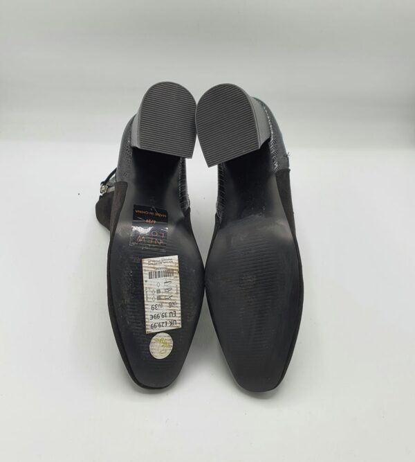 Botine  dama New Look 39 imitatie de piele , material textil , negru - imagine 4