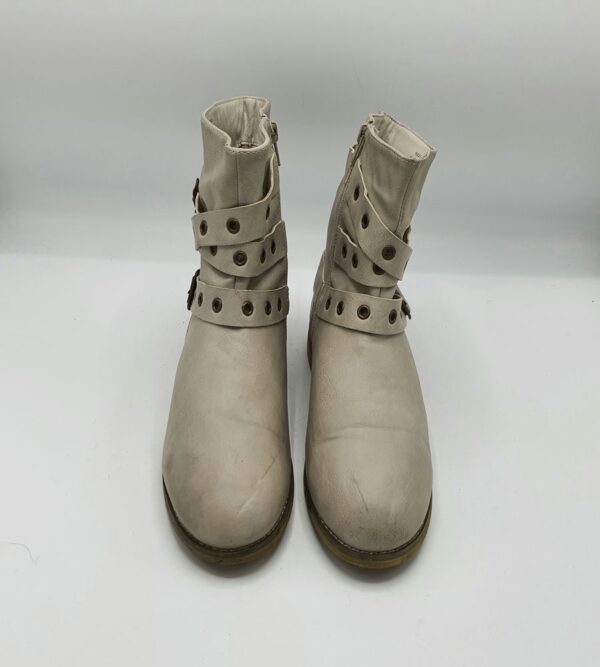 Botine  dama Merry Scott 39 imitatie de piele , gri - imagine 2