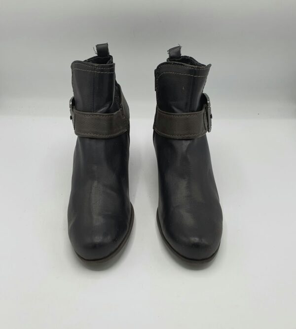 Botine  dama Jana 40 imitatie de piele , material textil , negru - imagine 2