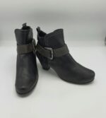 Botine  dama Jana 40 imitatie de piele , material textil , negru