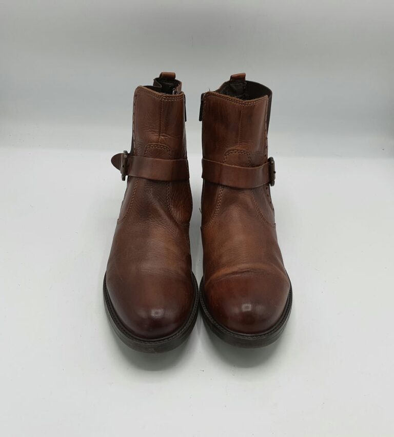 Botine  dama Tamaris 39 piele , maro - imagine 2