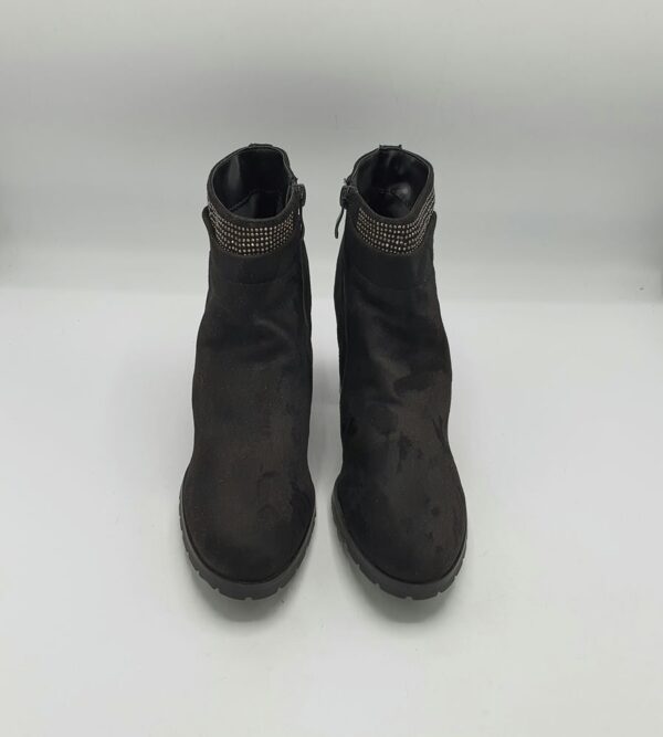 Botine dama 39 material textil , negru - imagine 2