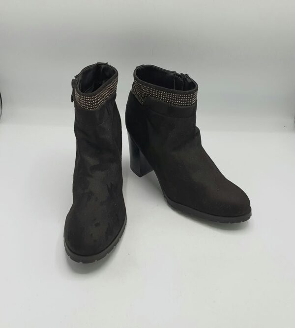 Botine dama 39 material textil , negru - imagine 1