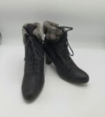 Botine dama Giuliana 39 imitatie de piele , negru