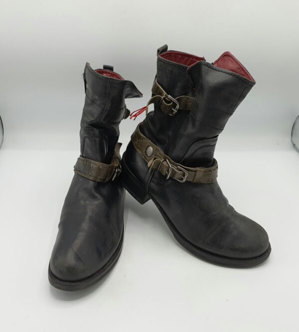 Botine  dama 40 piele , negru - imagine 1