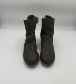 Botine  dama Janna 38 imitatie de piele  ,material textil , gri - imagine 3
