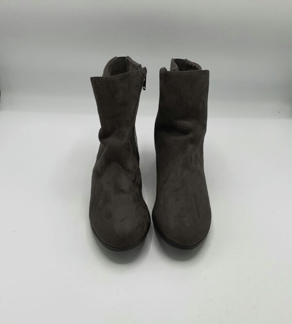 Botine  dama Janna 38 imitatie de piele  ,material textil , gri - imagine 3