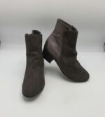 Botine  dama Janna 38 imitatie de piele  ,material textil , gri