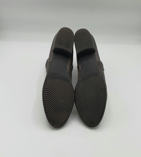 Botine  dama Janna 38 imitatie de piele  ,material textil , gri - imagine 2
