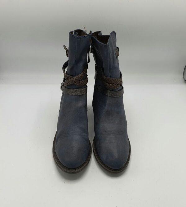 Botine  dama Marco Tozzi 37 imitatie de piele , bleumarin - imagine 3
