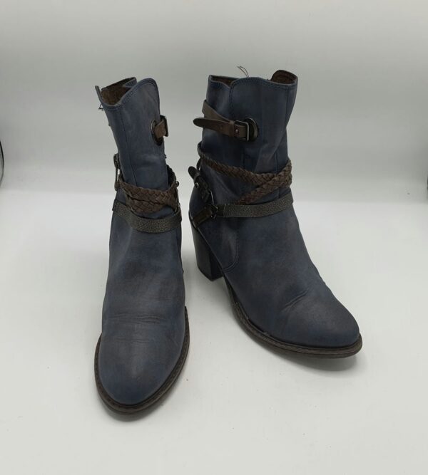 Botine  dama Marco Tozzi 37 imitatie de piele , bleumarin - imagine 1