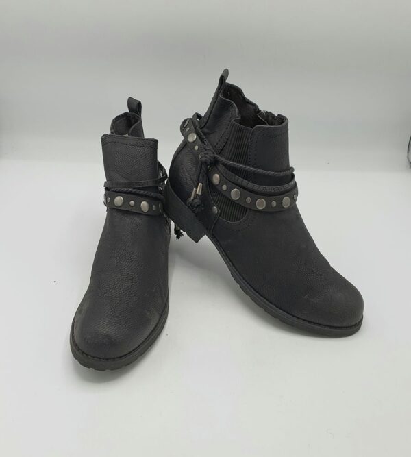 Botine dama Tom Tailor 38 imitatie de piele , negru - imagine 1