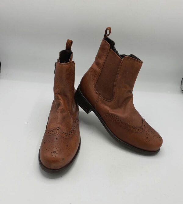 Botine dama 37.5 piele , maro - imagine 1