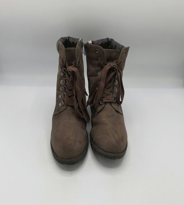 Botine  dama Sum Sum 39 material textil , gri negru (imblanite) - imagine 3
