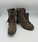 Botine  dama Sum Sum 39 material textil , gri negru (imblanite)