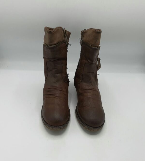 Botine  dama Relife 36 imitatie de piele , maro - imagine 3