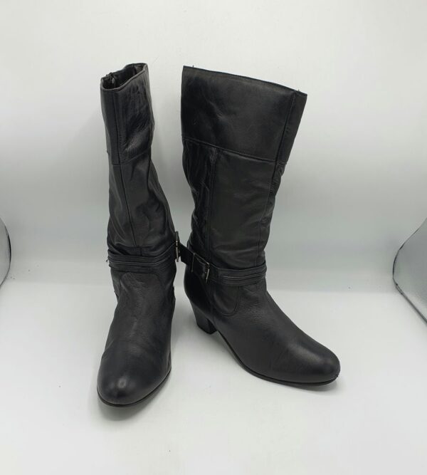 Cizme dama Profile 37 piele , negru - imagine 1