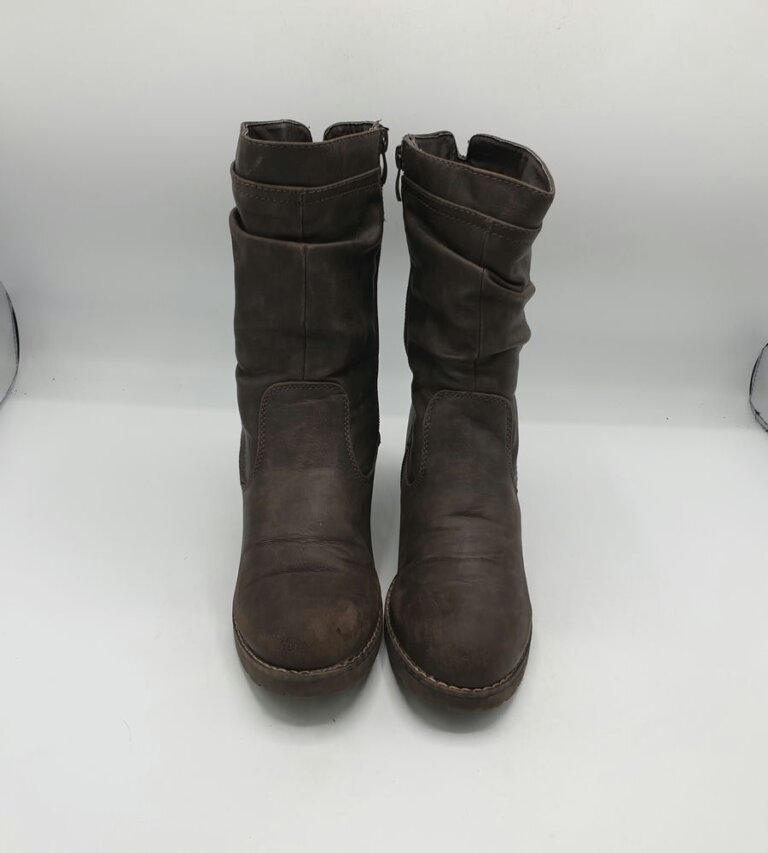 Cizme dama Rieker 38  imitatie de piele , maro (imblanite) - imagine 2