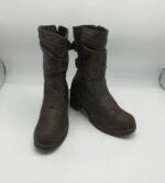 Cizme dama Rieker 38  imitatie de piele , maro (imblanite)