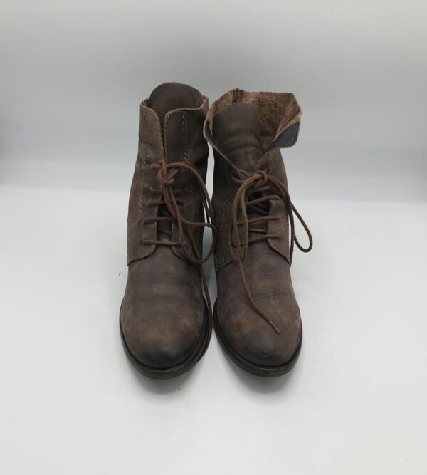 Botine  dama Tamaris 39 piele , maro negru - imagine 2