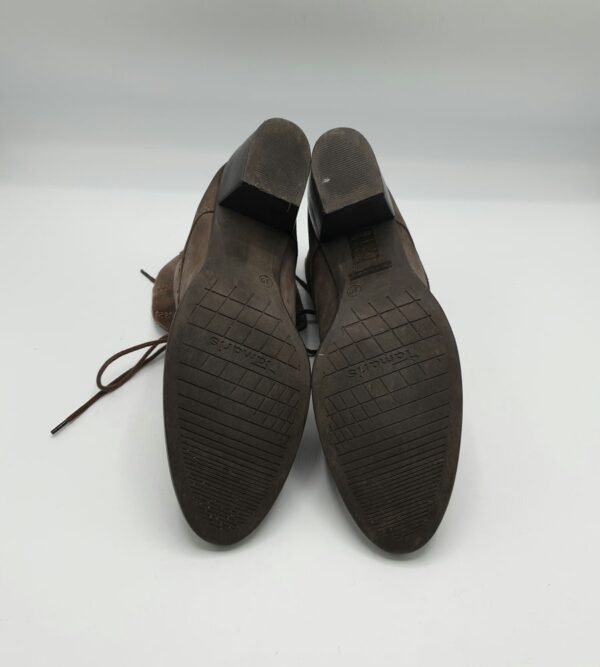 Botine  dama Tamaris 39 piele , maro negru - imagine 3