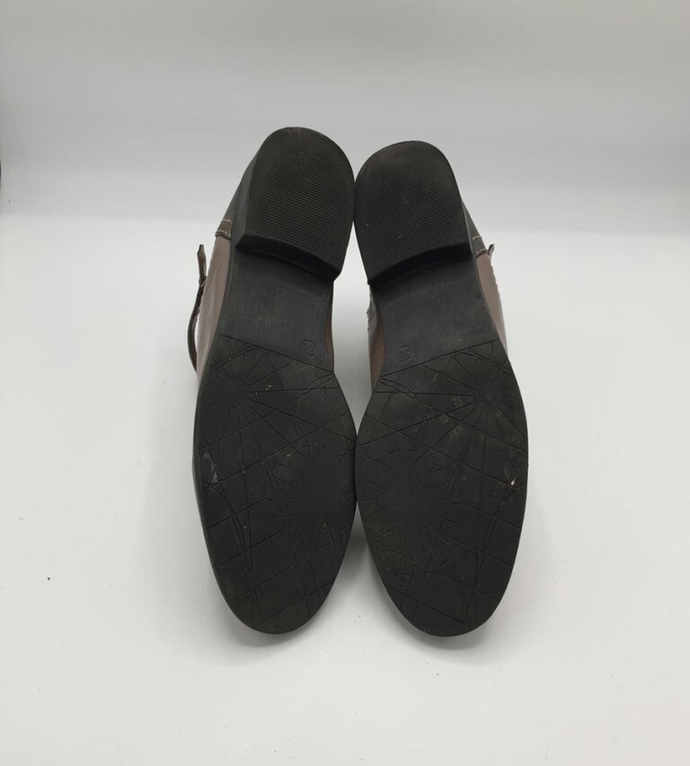 Botine dama Graceland 38 imitatie de piele , material textil , gri negru - imagine 2