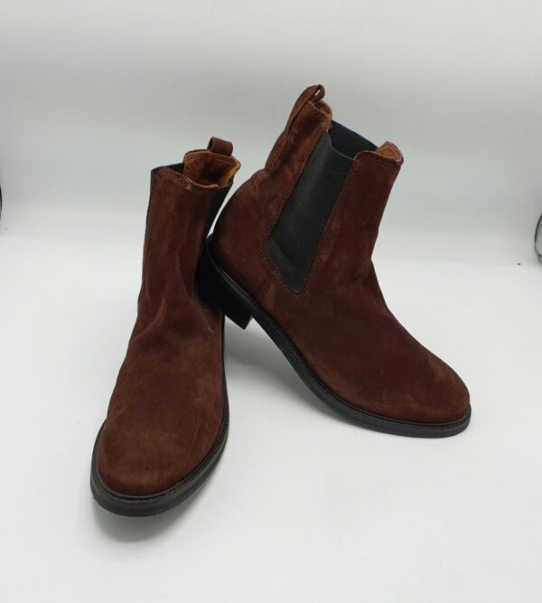 Botine  dama H&M 39 material textil , maro - imagine 1