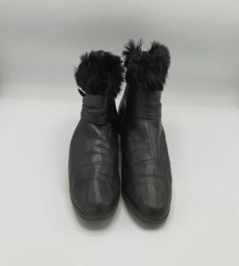 Ghete dama Luftpolster 39 piele , negru - imagine 2