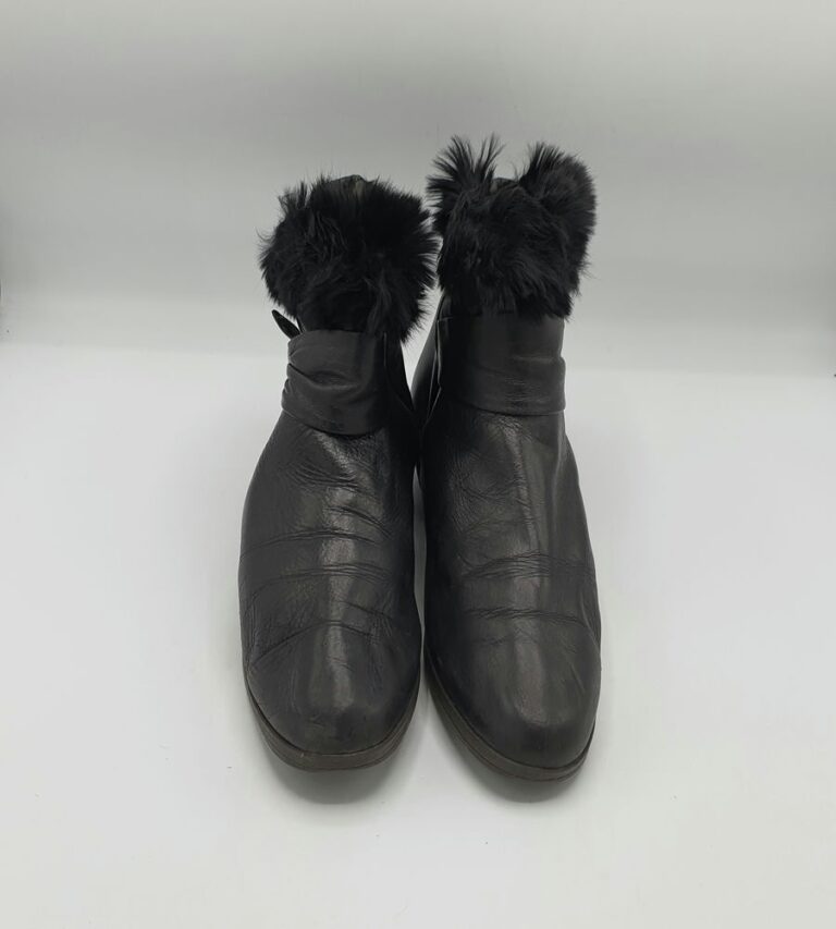 Ghete dama Luftpolster 39 piele , negru - imagine 2