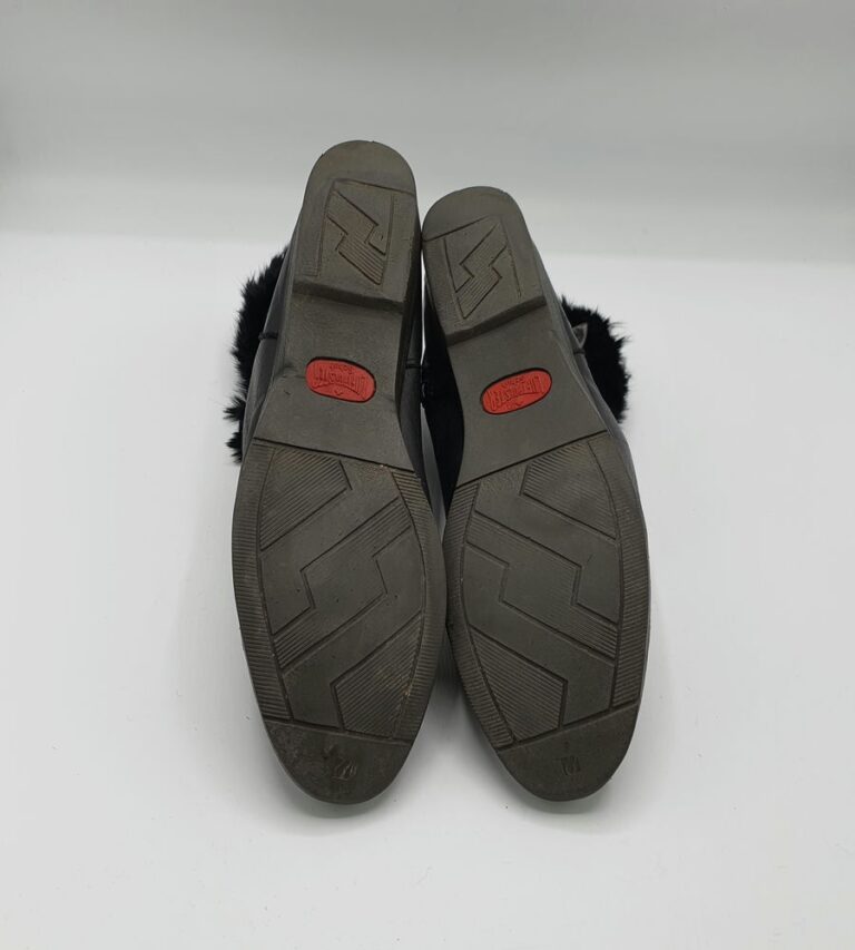 Ghete dama Luftpolster 39 piele , negru - imagine 4