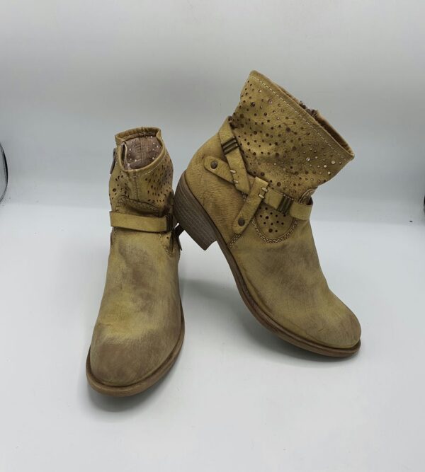 Botine  dama Rieker 37 imitatie de piele , crem - imagine 1