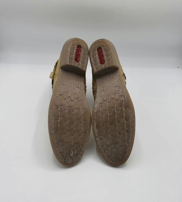 Botine  dama Rieker 37 imitatie de piele , crem - imagine 4