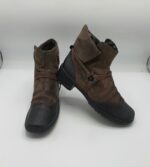 Ghete  dama Jenny 39 piele , imitatie de piele , maro negru