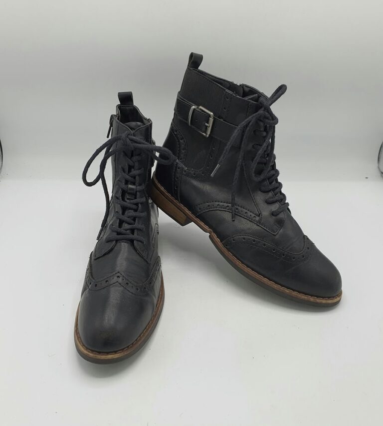 Ghete  dama Graceland 40 imitatie de piele , negru - imagine 1