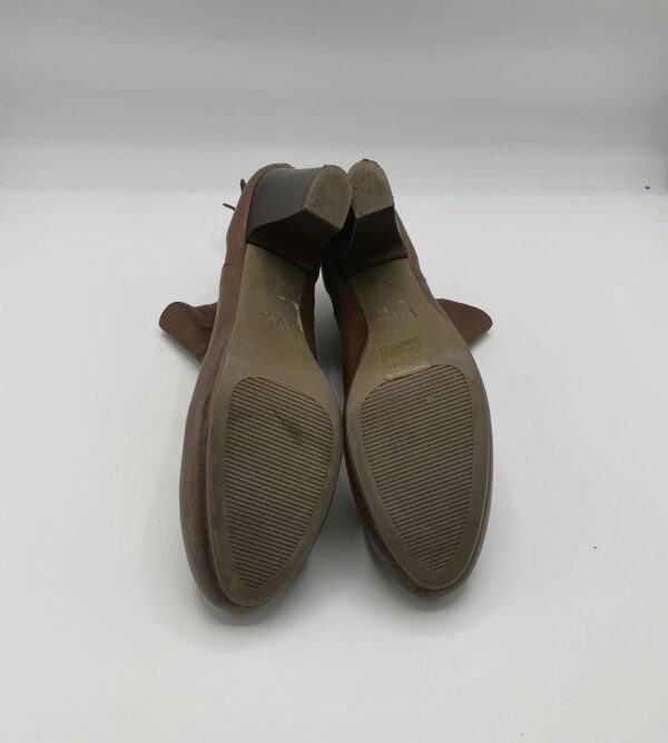 Botine  dama Vic 39 piele , maro - imagine 4